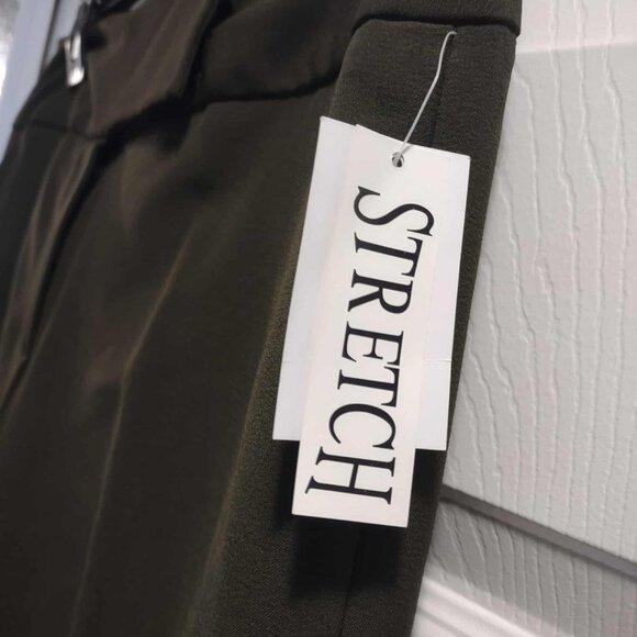 Signature By Larry Levine Olive Stretch Women's Sz 8 NWT - Picture 4 of 4